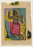 Title: b'Native dancer' | Date: 1953 | Technique: b'screenprint, printed in colour, from five stencils'