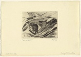 Artist: b'WALKER, Murray' | Title: b'Iron age castle - Wiltshire Hills' | Date: 1960 | Technique: b'drypoint, printed in black ink, from one plate'