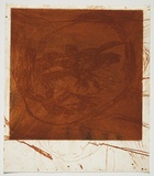 Artist: b'PARR, Mike' | Title: b'Alphabet/Haemorrhage.' | Date: 1992-93 | Technique: b'etching, printed in red ochre ink, from one plate'