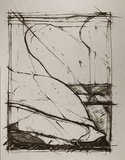 Artist: Burgess, John. | Title: not titled (black lines) | Date: 1989 | Technique: lithograph, printed in black ink, from one stone