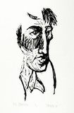 Artist: Lincoln, Kevin. | Title: My brother | Date: 1968 | Technique: linocut, printed in black ink, from one block | Copyright: © Kevin Lincoln. Licensed by VISCOPY, Australia