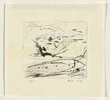 Title: not titled [sparse landscape] | Date: 1962 | Technique: drypoint, printed in black ink, from one plate