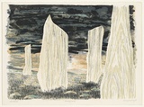 Artist: b'Duxbury, Lesley.' | Title: b'Standing stones' | Date: 1984 | Technique: b'lithograph, printed in colour, from multiple stones'