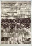 Artist: b'WARLAPINNI, Freda' | Title: b'Body painting' | Date: 2001, January | Technique: b'lithograph, printed in black and yellow ink, from two stones' | Copyright: b'\xc2\xa9 Freda Warlapinni, Jilamara Arts and Craft'