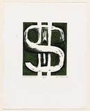 Artist: b'AMOR, Rick' | Title: b'Plutonium economy.' | Date: 1979 | Technique: b'woodcut, printed in colour, from three blocks'