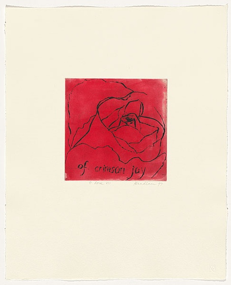 Artist: b'Headlam, Kristin.' | Title: b'Oh Rose VIII' | Date: 1997 | Technique: b'aquatint and drypoint, printed in colour, from two copper plates'