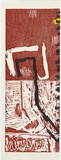 Artist: b'Marsden, David' | Title: b'not titled [left panel]' | Date: 1989 | Technique: b'woodcut, printed in colour, from multiple blocks'