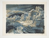 Artist: COURIER, Jack | Title: View of St Ives, Cornwall. | Date: c.1955 | Technique: lithograph, printed in colour, from multiple stones [or plates]