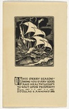 Artist: b'Annand, Douglas.' | Title: b'not titled [Ship]' | Date: c.1925 | Technique: b'letterpress, printed in black ink' | Copyright: b'\xc2\xa9 A.M. Annand'