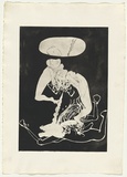 Artist: BOYD, Arthur | Title: Variant (with oval hole/reflection). | Date: 1973-74 | Technique: etching, printed in black ink, from one plate | Copyright: Reproduced with permission of Bundanon Trust