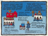 Artist: UNKNOWN | Title: Every child has the right to food, housing and adequate health care. | Date: 1979 | Technique: screenprint, printed in colour, from four stencils