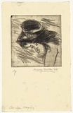 Artist: b'WALKER, Murray' | Title: b'Jennifer sleeping' | Date: 1965 | Technique: b'drypoint, printed in black ink, from one plate'