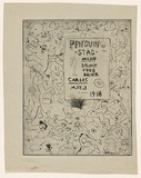 Artist: b'Brodzky, Horace.' | Title: b(Invitation: Carlos's stag night, Penguin Club, May 3, 1918). | Date: 1918 | Technique: b'etching and drypoint, printed in black ink, from one plate'