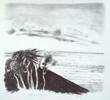 Artist: Trenfield, Wells. | Title: Mariners lookout | Date: 1980s | Technique: lithograph, printed in black ink, from one stone