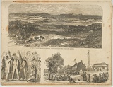 Artist: b'Mason, Walter George.' | Title: bA view of Botany Bay, Cook's River from Norwood on the Parramatta railway. | Date: 1857 | Technique: b'wood-engraving, printed in black ink, from one block'