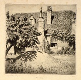 Artist: LINDSAY, Lionel | Title: The old well, off Penrith Road | Date: 1925 | Technique: drypoint, printed in black ink, from one plate | Copyright: Courtesy of the National Library of Australia