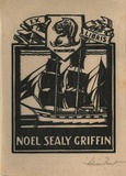 Artist: FEINT, Adrian | Title: Bookplate: Noel Sealy Griffin. | Date: (1928) | Technique: wood-engraving, printed in black ink, from one block | Copyright: Courtesy the Estate of Adrian Feint