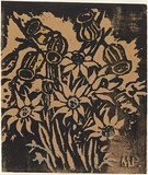 Artist: b'PRESTON, Margaret' | Title: b'Flowers' | Date: 1946 | Technique: b'screenprint, printed in black ink, from one stencil' | Copyright: b'\xc2\xa9 Margaret Preston. Licensed by VISCOPY, Australia'