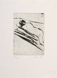 Artist: MADDOCK, Bea | Title: Cripple III | Date: December 1966 | Technique: drypoint, printed in black ink, from one copper plate