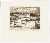 Artist: PLATT, Austin | Title: Reflections, Wollongong harbour | Date: 1981 | Technique: etching, printed in black ink, from one plate