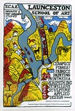 Artist: b'Lohrey, Grant.' | Title: b'Poster: Launceston School of Art.' | Date: c.1983 | Technique: b'screenprint, printed in colour, from multiple stencils'