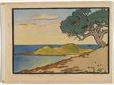 Title: Perkin's Beach, Port Kembla | Date: c.1930 | Technique: woodcut, printed in colour, from multiple blocks