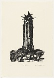 Artist: AMOR, Rick | Title: Tour St Jaques. | Date: 1991 | Technique: monotype, printed in black ink, from one plate