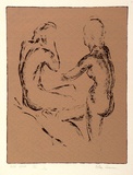 Artist: Sumner, Alan. | Title: Nude group (B) | Date: 1944-46 | Technique: screenprint, printed in colour, from two stencils