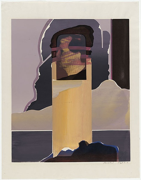 Artist: b'Senbergs, Jan.' | Title: b'Observatory I.' | Date: 1968 | Technique: b'screenprint, printed in colour, from multiple stencils' | Copyright: b'\xc2\xa9 Jan Senbergs. Licensed by VISCOPY, Australia'