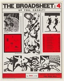 Artist: Counihan, Noel. | Title: The Broadsheet 4: Up you, Cazaly! - 6 individual prints by 5 artists on one sheet. | Date: 1968 | Technique: relief-etching, printed in colour, from two blocks