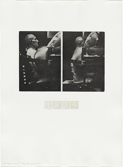 Artist: b'MADDOCK, Bea' | Title: b'Journey II.' | Date: 1977, September- November | Technique: b'photo-etching, aquatint and stipple, printed in colour, from five  plates'