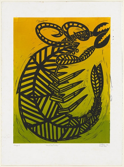 Artist: Hobson, Silas. | Title: Kantapuku | Date: 1998, April | Technique: monoprint, printed in colour, from multiple blocks