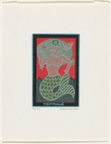 Artist: b'HANRAHAN, Barbara' | Title: b'Mermaid' | Date: 1977 | Technique: b'screenprint, printed in colour, from multiple screens'