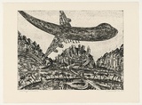 Artist: b'Senbergs, Jan.' | Title: b'Landing at exotica (dark)' | Date: 1992 | Technique: b'etching, printed in black ink, from one plate' | Copyright: b'\xc2\xa9 Jan Senbergs'