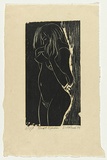 Artist: b'AMOR, Rick' | Title: b'Sweet woman.' | Date: 1988 | Technique: b'woodcut, printed in black ink, from one block'