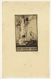 Artist: LONG, Sydney | Title: Bookplate: Samuel Chotzinoff | Date: 1921 | Technique: line-etching, printed in dark brown ink with plate-tone, from one copper plate | Copyright: Reproduced with the kind permission of the Ophthalmic Research Institute of Australia
