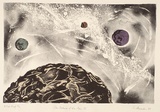 Artist: Alexander, Leanne. | Title: The distance from the moon III | Date: 1989 | Technique: lithograph, printed in black ink, from one stone