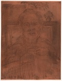 Artist: b'BOYD, Arthur' | Title: b'Plate 49: Old woman holding a pot.' | Date: 1960-70 | Technique: b'etched plate' | Copyright: b'This work appears on screen courtesy of Bundanon Trust'