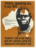 Artist: b'UNKNOWN' | Title: b'National Aborigines Day 9 July 1976.' | Date: 1976 | Technique: b'lithograph, printed in colour, from two plates'