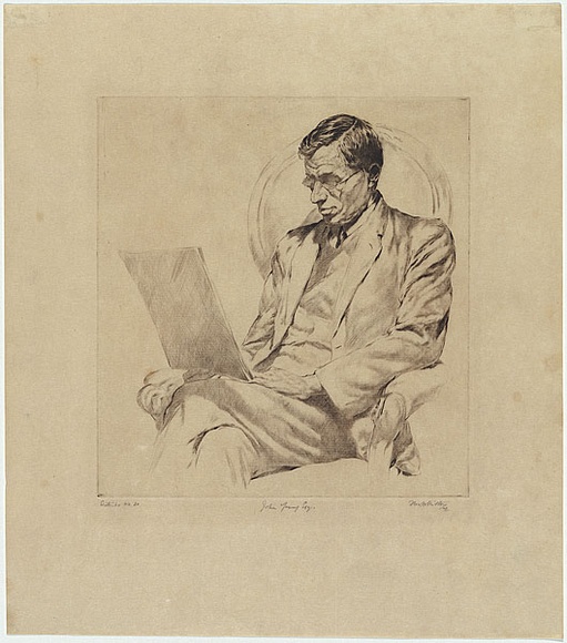 Artist: b'Britton, Fred.' | Title: b'John Young Esq.' | Date: 1928 | Technique: b'etching, printed in black ink, from one plate'