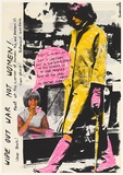 Artist: b'Fabyc, Deej.' | Title: b'Wipe out war not women!' | Date: 1983 | Technique: b'screenprint, printed in colour, from multiple stencils'