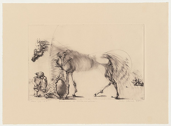 Artist: b'Herel, Petr.' | Title: b'Dictateur de Metamorphoses' | Date: 1975 | Technique: b'etching, printed in black ink, from one plate' | Copyright: b'\xc2\xa9 Petr Herel'