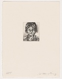 Artist: b'Harding, Nicholas.' | Title: b'Untitled (Margaret Olley).' | Date: 2002 | Technique: b'open-bite and aquatint, printed in black ink, from one plate'