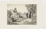 Artist: LINDSAY, Lionel | Title: The Hermitage, Cordova. | Date: 1931 | Technique: etching, printed in warm black ink with plate-tone, from one plate | Copyright: Courtesy of the National Library of Australia