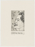 Artist: McKeever, Johanne. | Title: Lasts longer... stays drier... | Date: 1992, July | Technique: drypoint, printed in black ink, from one plate