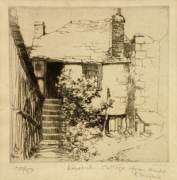 Artist: b'Herbert, Harold.' | Title: b'Lime kiln cottage' | Date: 1923 | Technique: b'etching, aquatint printed in black ink, from one copper plate'