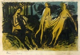 Artist: b'Clarke, Rod.' | Title: b'Pan.' | Date: (1955) | Technique: b'lithograph, printed in colour, from three plates'