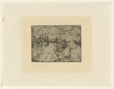 Artist: Rooney, Elizabeth. | Title: Day of yellow arrows, Pyrmont | Date: 1959 | Technique: etching printed in black ink with plate-tone, from one plate