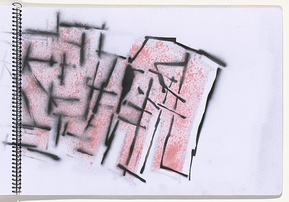 Title: b'Chickenpox' | Date: 2003-2004 | Technique: b'stencil, printed with colour aerosol paint, from multiple stencils'