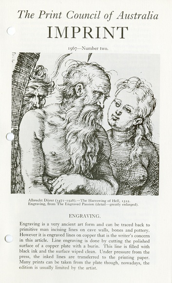 Artist: b'PRINT COUNCIL OF AUSTRALIA' | Title: b'Periodical | Imprint. Melbourne: Print Council of Australia, vol. 02, no. 2,  1967' | Date: 1967